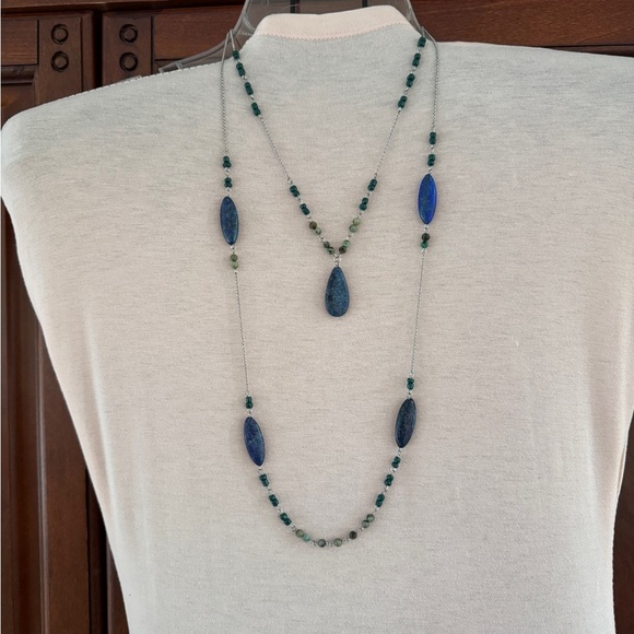 J. Jill Jewelry - J. Jill blue Elegant Blue  three in one Necklace